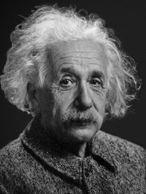The photo of Albert Einstein